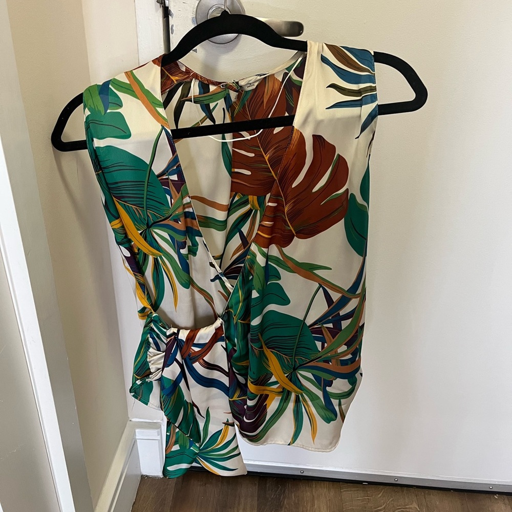 Zara Floral Wrap Top